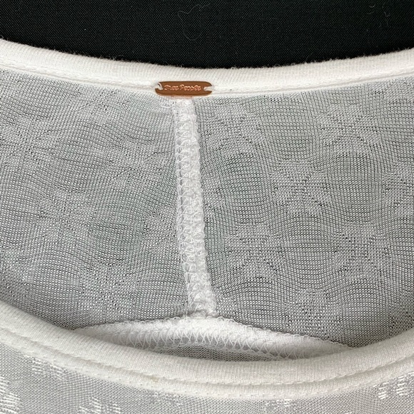 Free People | White Floral Striped Top M - Picture 3 of 6